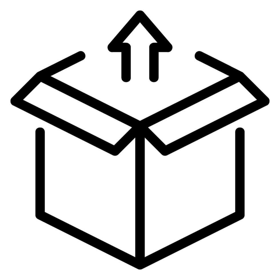 open box line icon vector