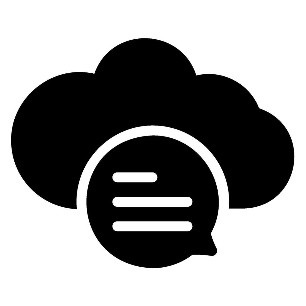 cloud glyph icon vector