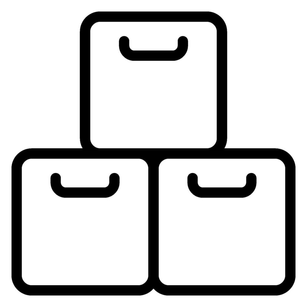 boxes line icon vector