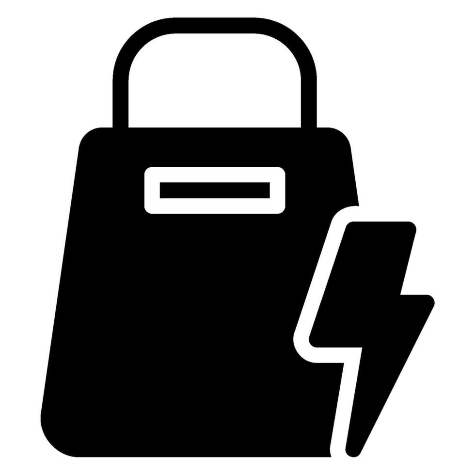 shopping bag glyph icon vector
