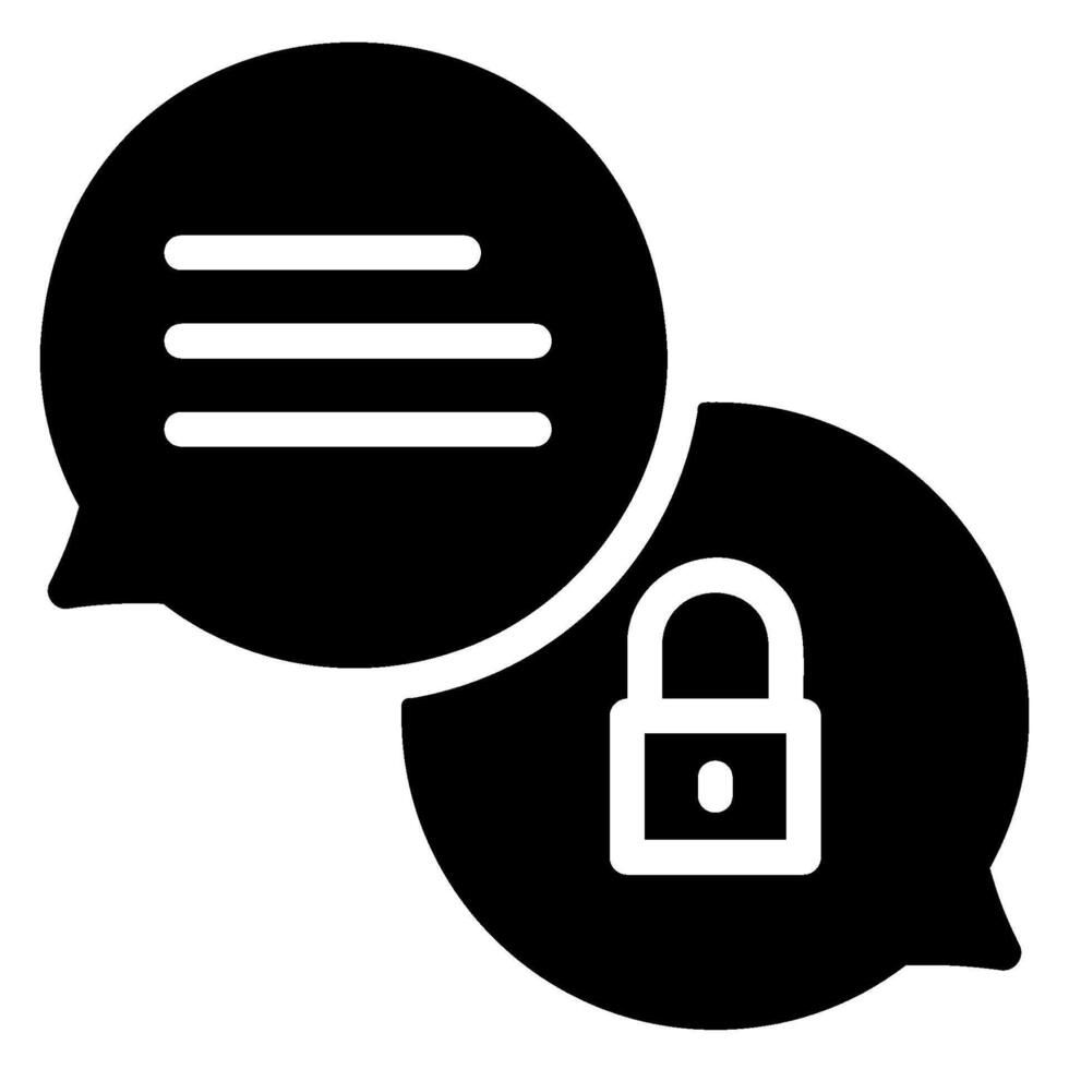 private message glyph icon vector