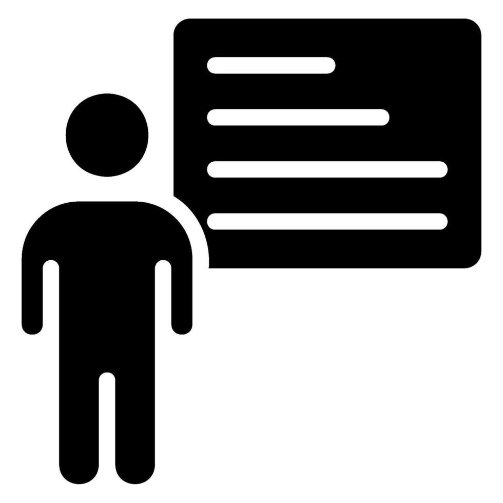 presentation glyph icon vector