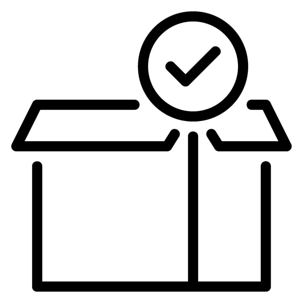 open box line icon vector