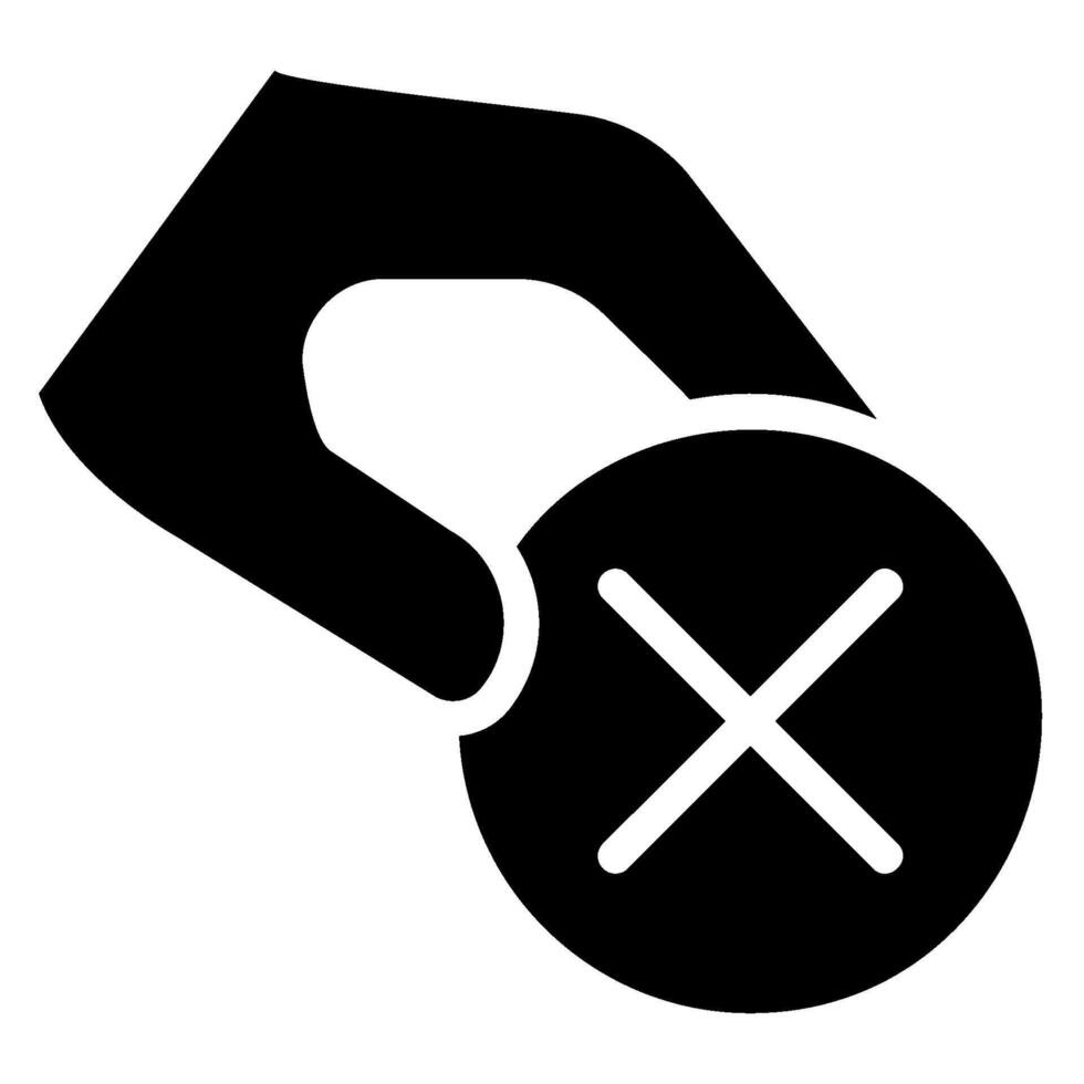 Disagree glyph icon vector