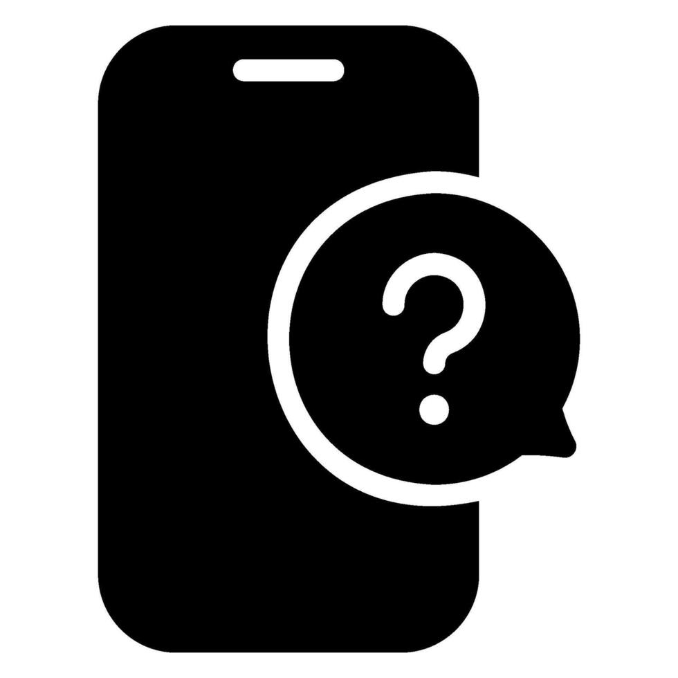 question mark glyph icon vector