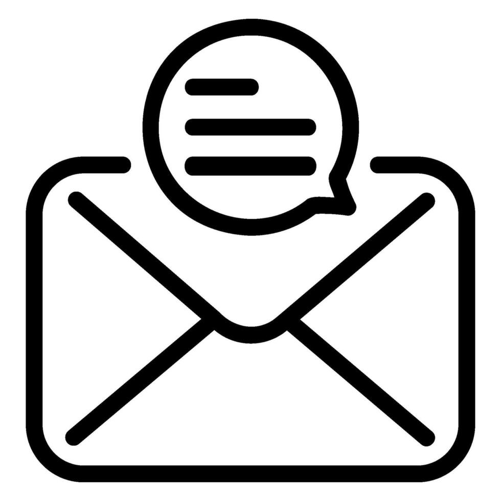 email line icon vector