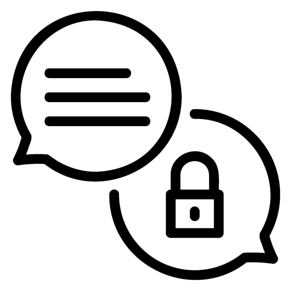 private message line icon vector