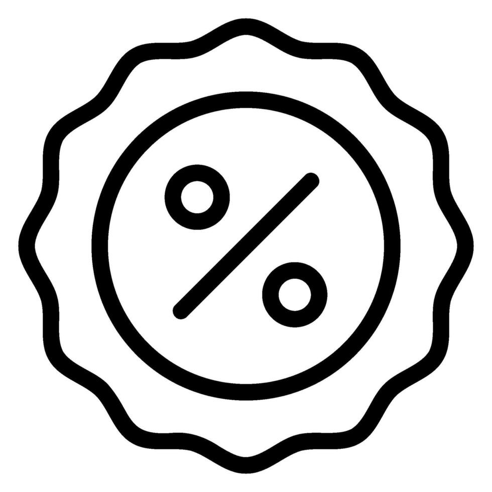 discount line icon vector