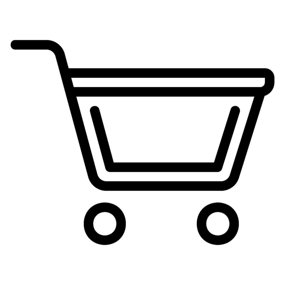 shopping cart line icon vector