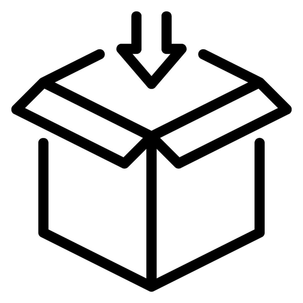 open box line icon vector