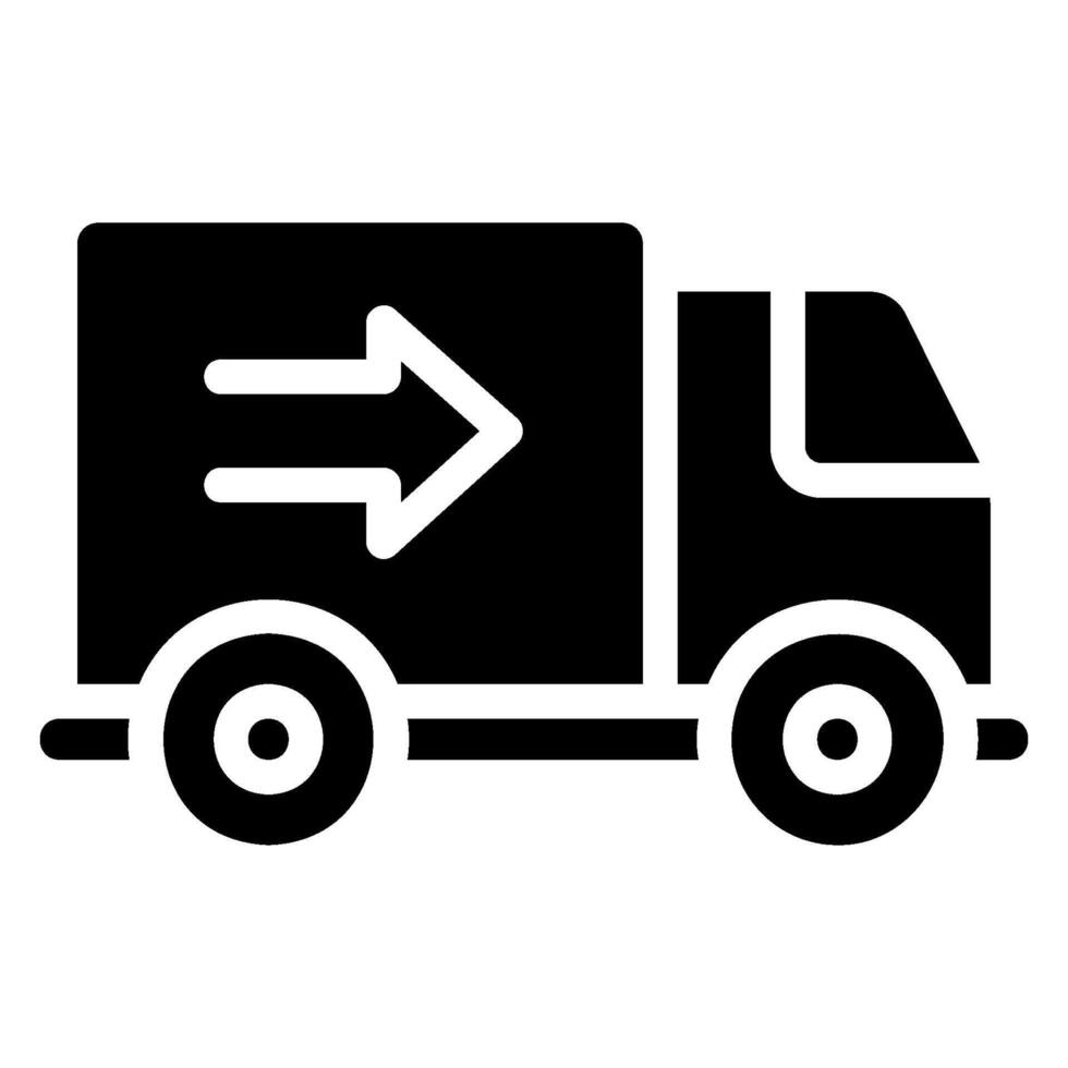 delivery truck glyph icon vector