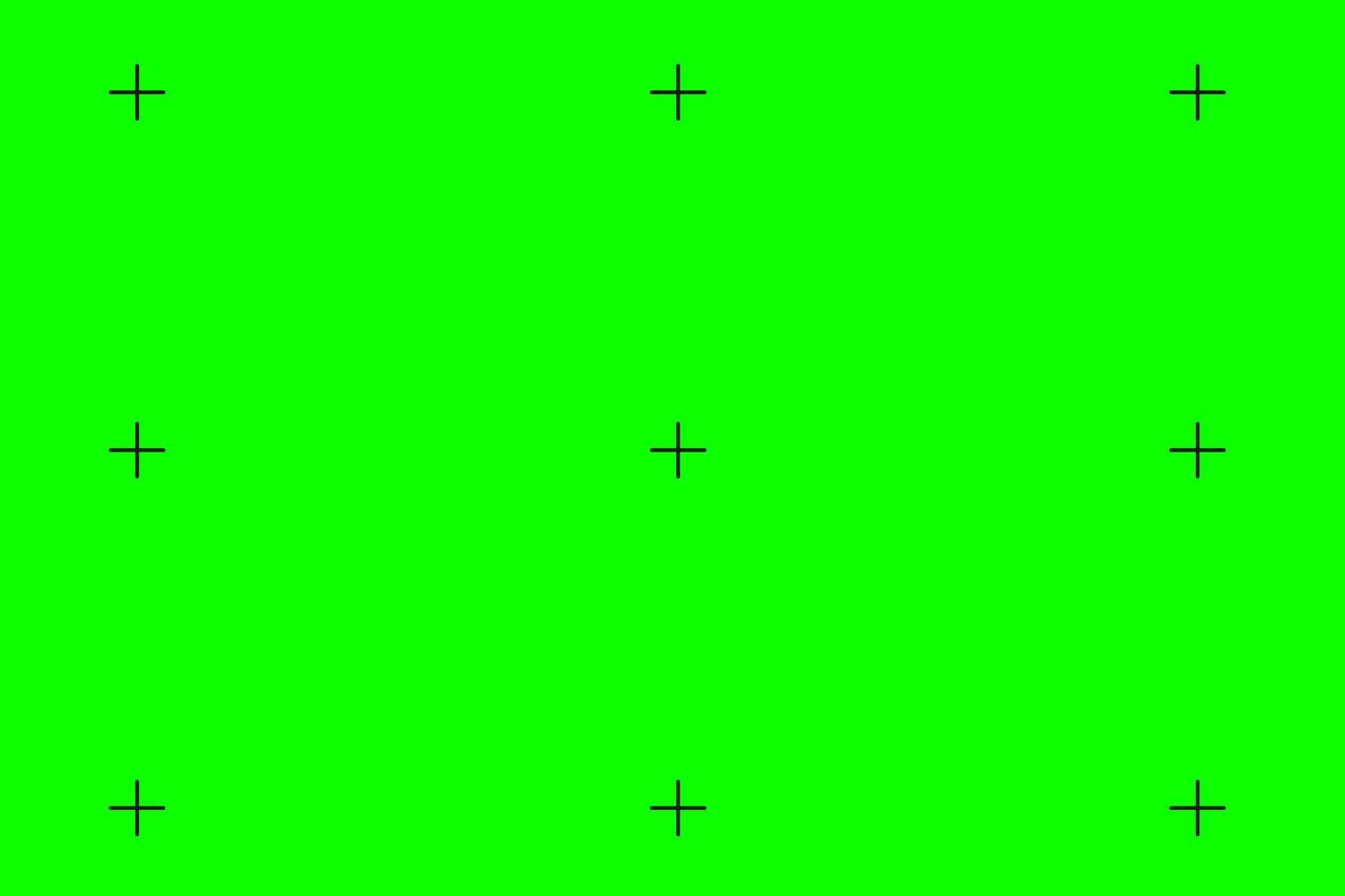 Green screen chroma key background, viewfinder camera frame, video film screen template, overlay. Cinema display with grid. Vector illustration