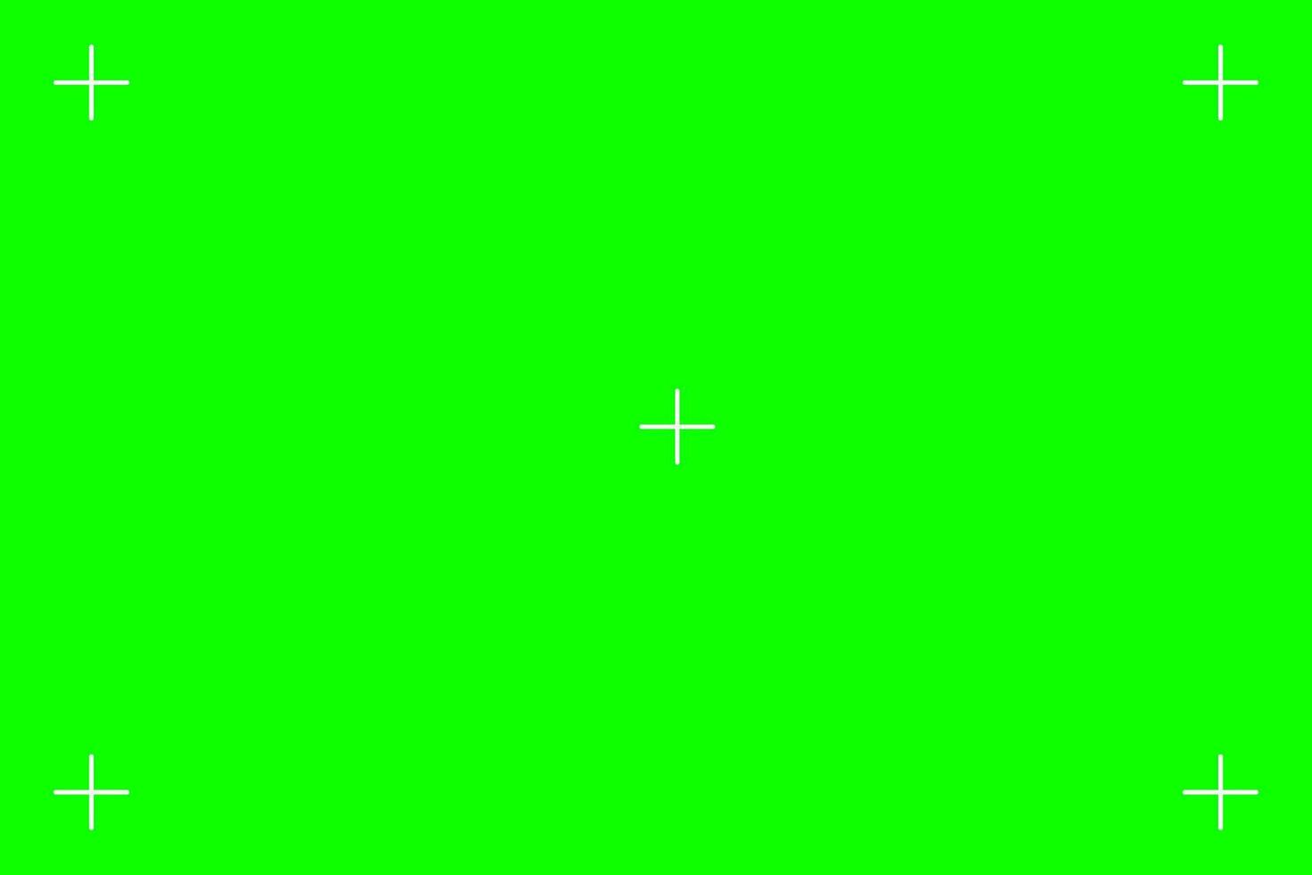 Green screen chroma key background, viewfinder camera frame, video film screen template, overlay. Cinema display with grid. Vector illustration