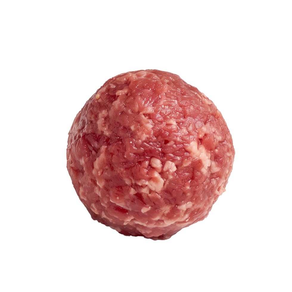 AI generated Raw meat ball Isolated on transparent background png