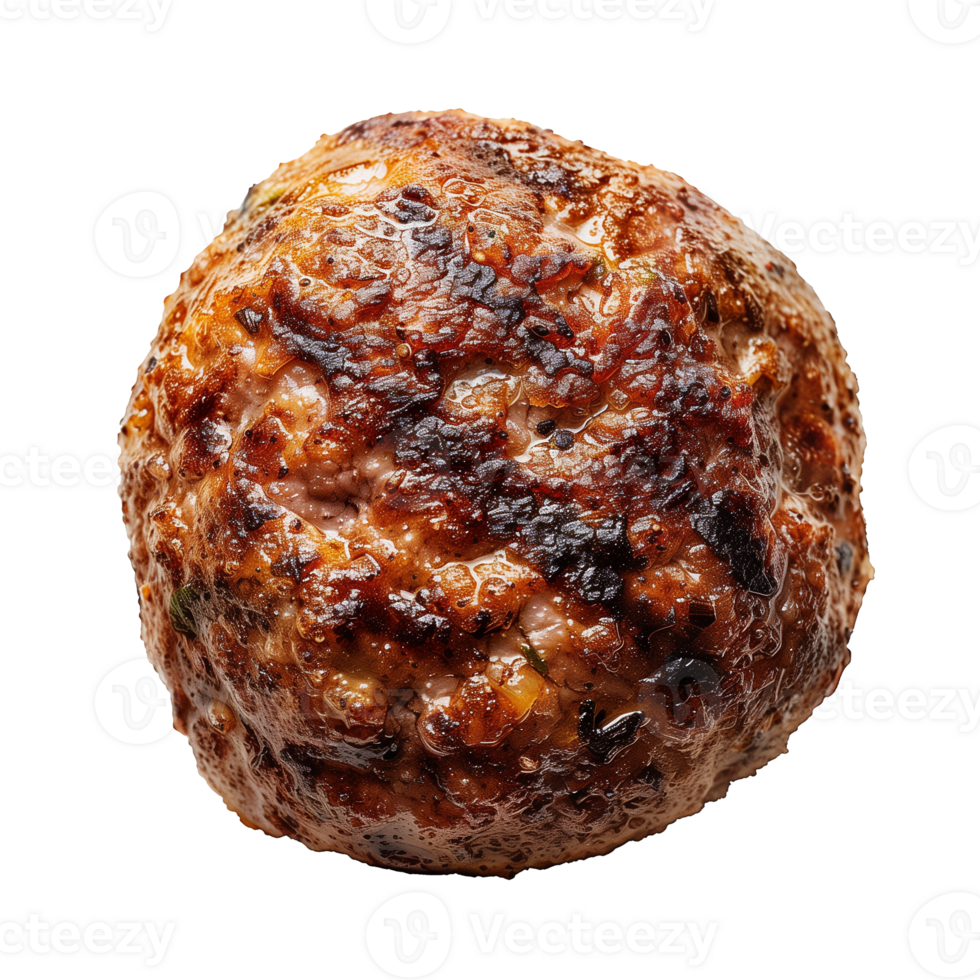AI generated Grill meat ball Isolated on transparent background png