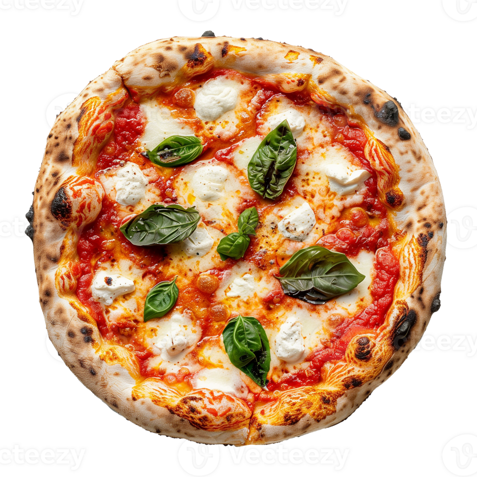 AI generated Neapolitan pizza Isolated on transparent background png