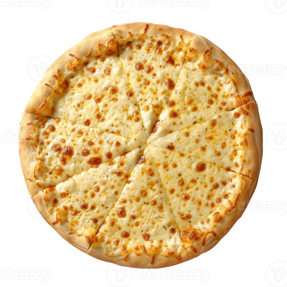 AI generated Cheese pizza Isolated on transparent background png