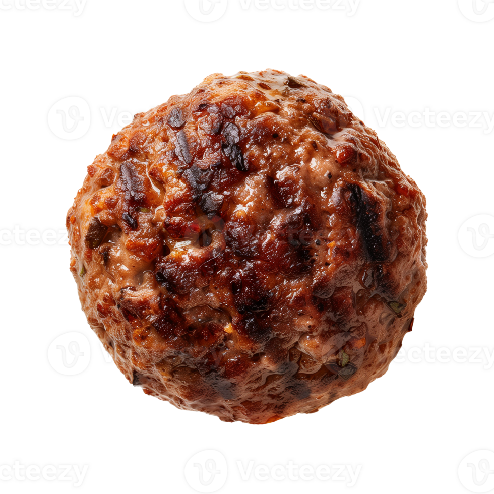 AI generated Grill meat ball Isolated on transparent background png