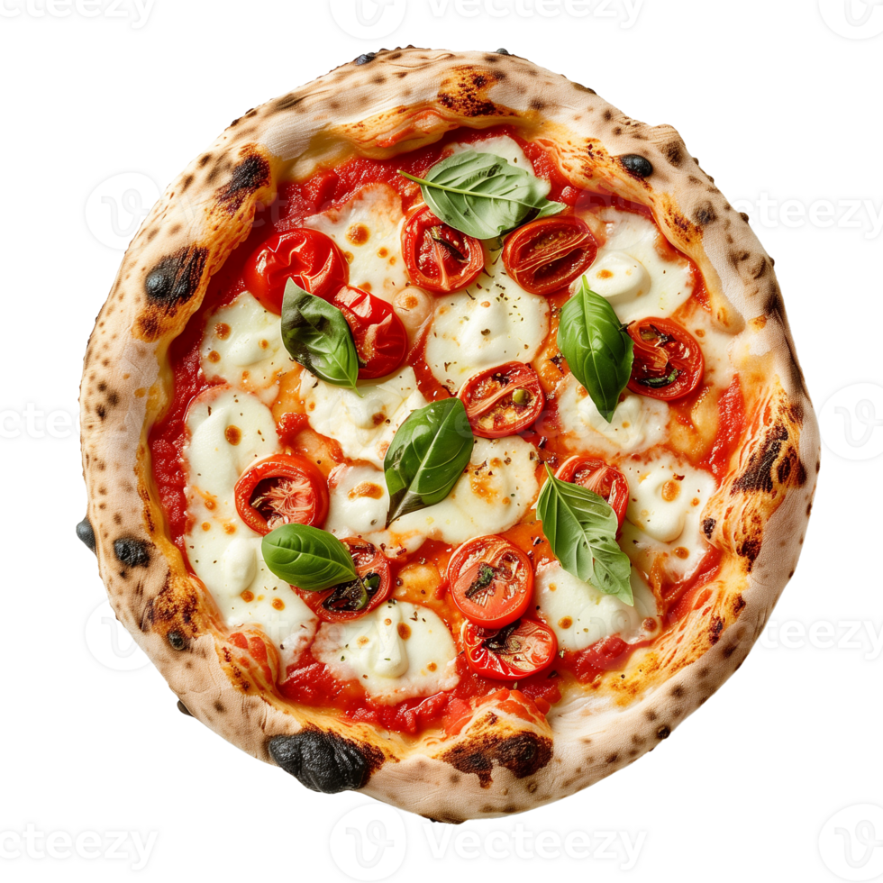 AI generated Neapolitan pizza Isolated on transparent background png