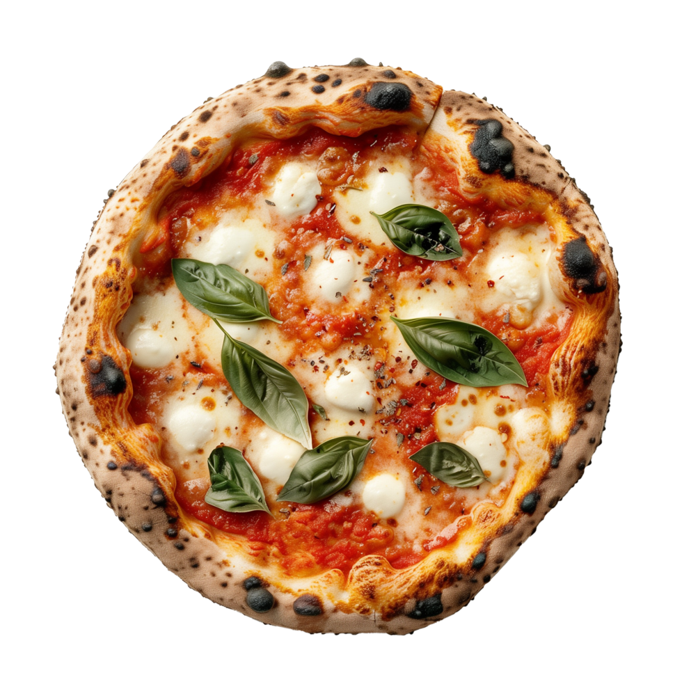 AI generated Neapolitan pizza Isolated on transparent background png