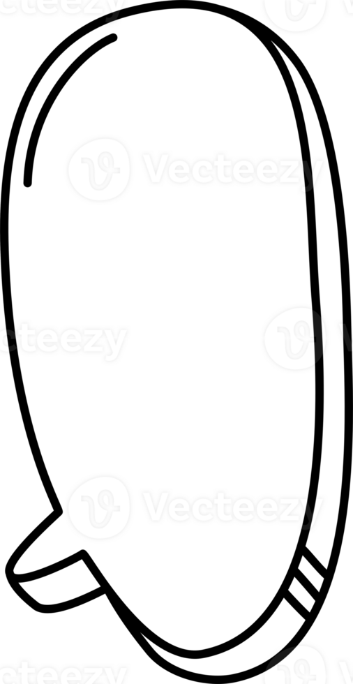 3d black and white color speech bubble balloon icon sticker memo keyword planner text box banner, flat png transparent element design
