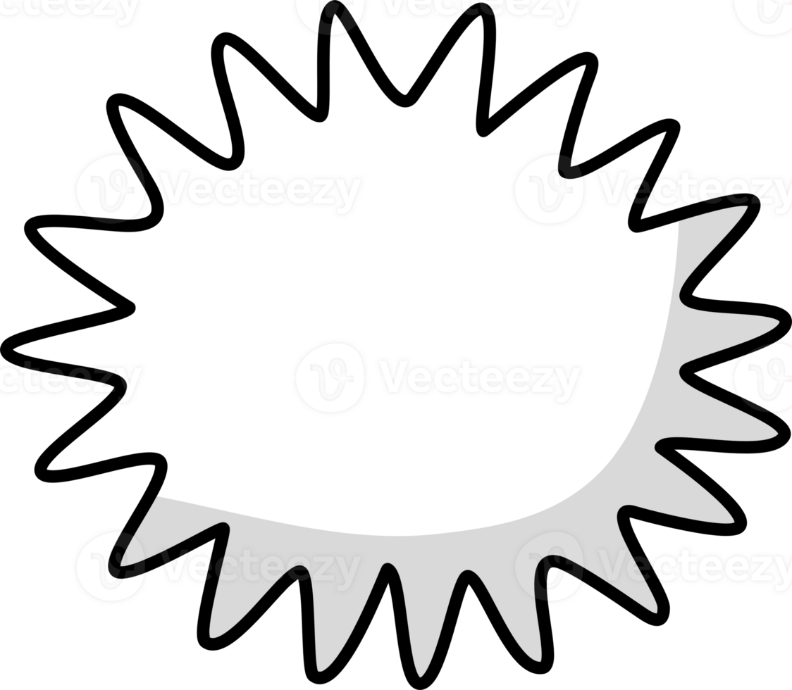 Black and white color speech bubble balloon, icon sticker memo keyword planner text box banner, flat png transparent element design