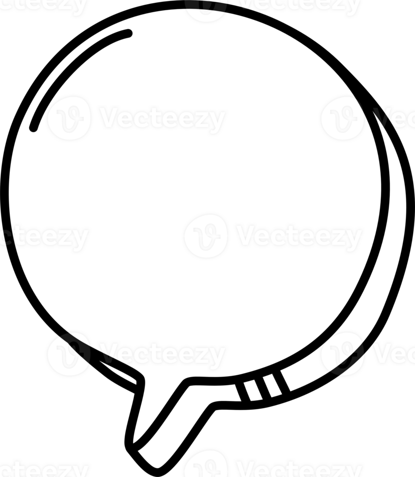 3d black and white color speech bubble balloon icon sticker memo keyword planner text box banner, flat png transparent element design