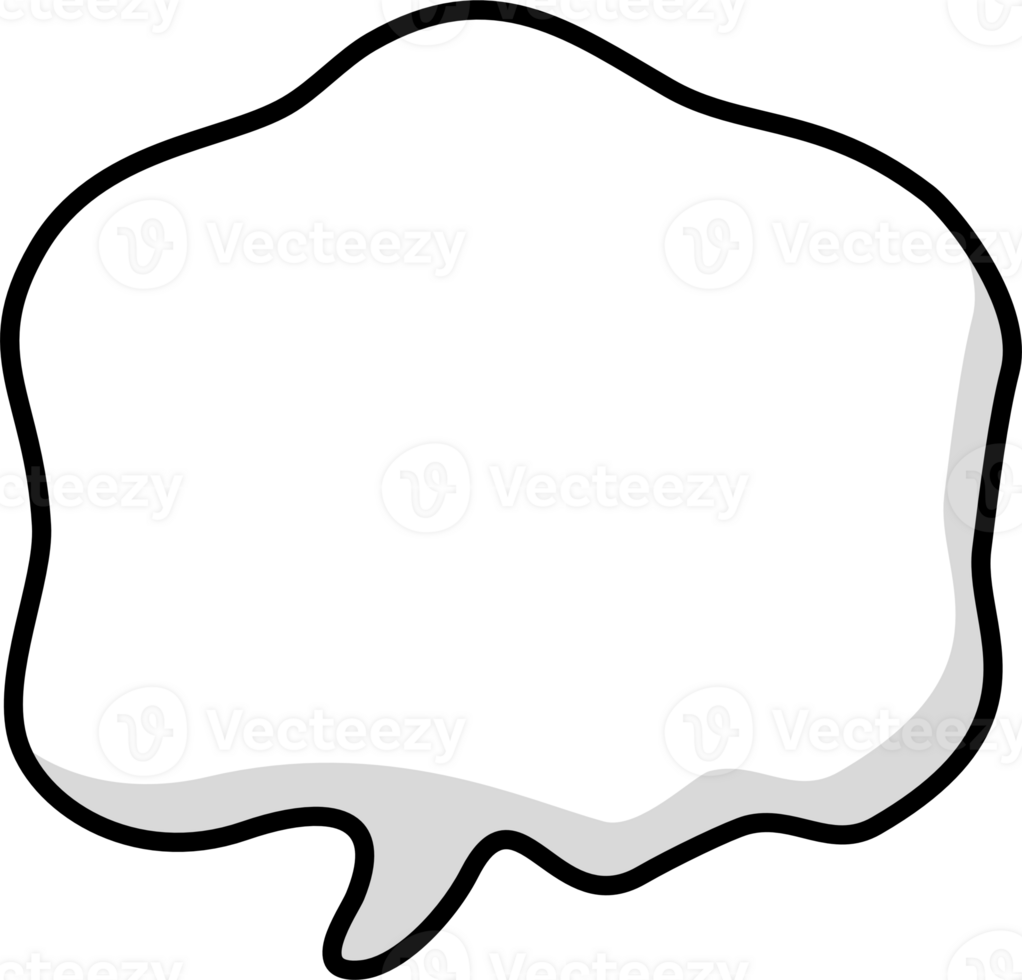 Black and white color speech bubble balloon, icon sticker memo keyword planner text box banner, flat png transparent element design