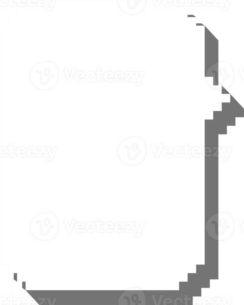 3d 8bit retro game pixel speech bubble balloon icon sticker memo keyword planner text box banner, flat png transparent element design