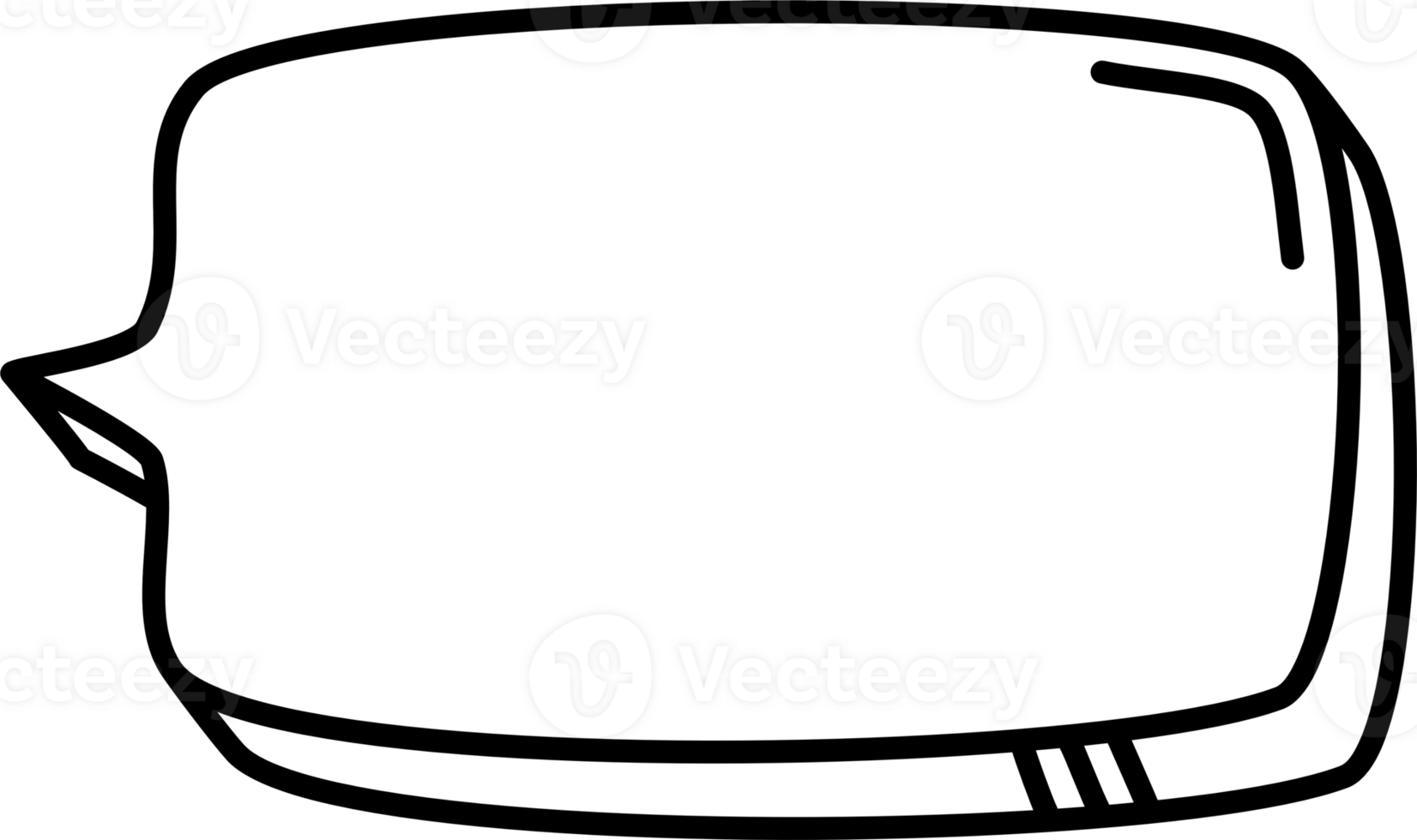 3d black and white color speech bubble balloon icon sticker memo keyword planner text box banner, flat png transparent element design