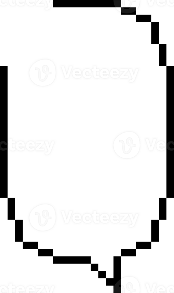 8 bits rétro Jeu pixel discours bulle ballon icône autocollant note mot-clé planificateur texte boîte bannière, plat png transparent élément conception