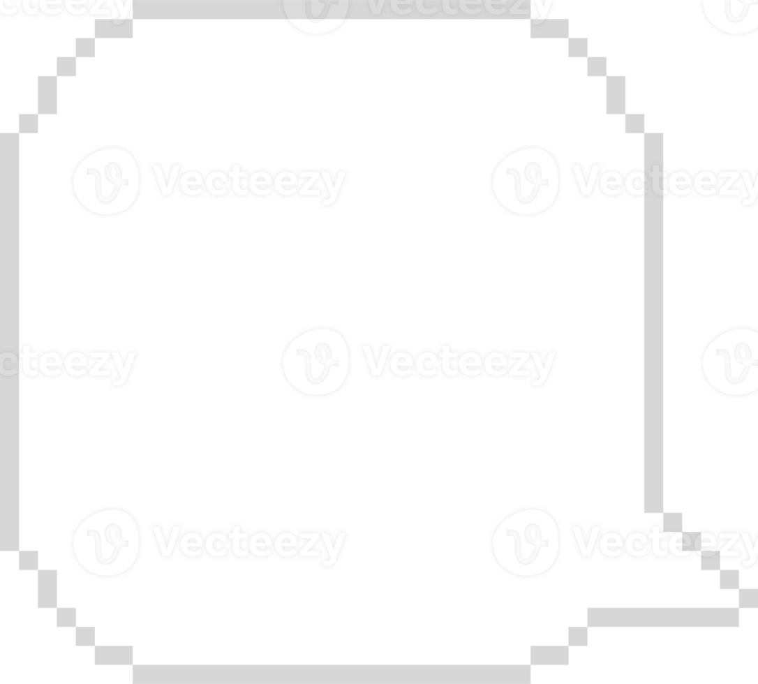 8bit retro game pixel speech bubble balloon icon sticker memo keyword planner text box banner, flat png transparent element design
