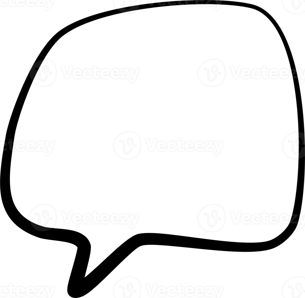 Black and white color speech bubble balloon, icon sticker memo keyword planner text box banner, flat png transparent element design