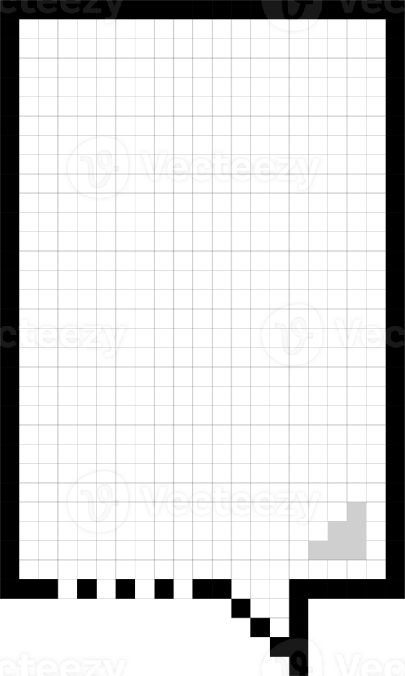 8bit retro game pixel speech bubble balloon icon sticker memo keyword planner text box banner, flat png transparent element design