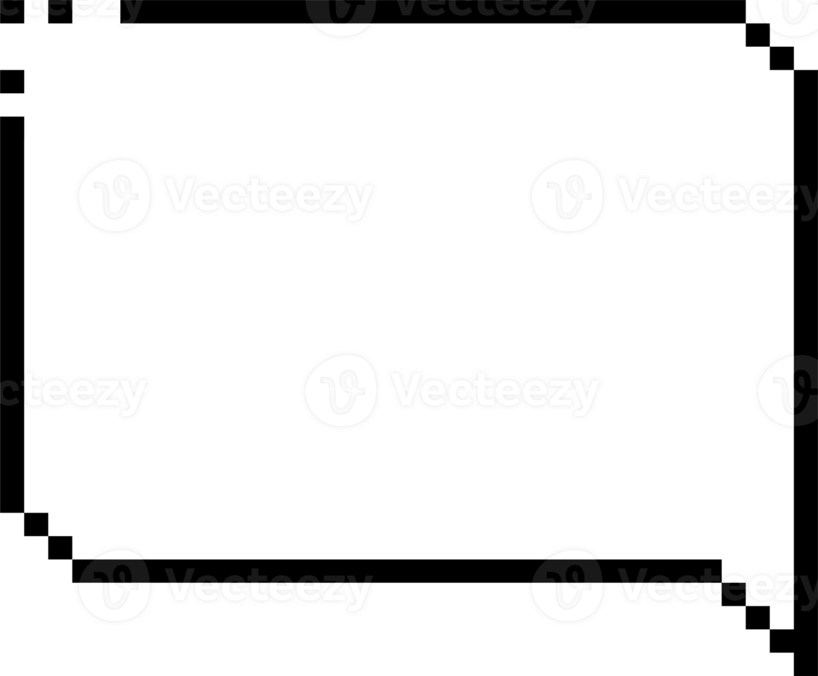 8bit retro game pixel speech bubble balloon icon sticker memo keyword planner text box banner, flat png transparent element design