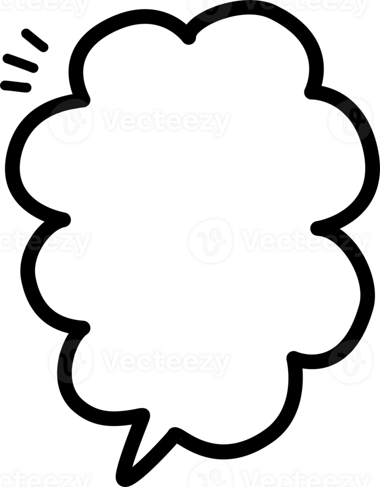Black and white color speech bubble balloon, icon sticker memo keyword planner text box banner, flat png transparent element design