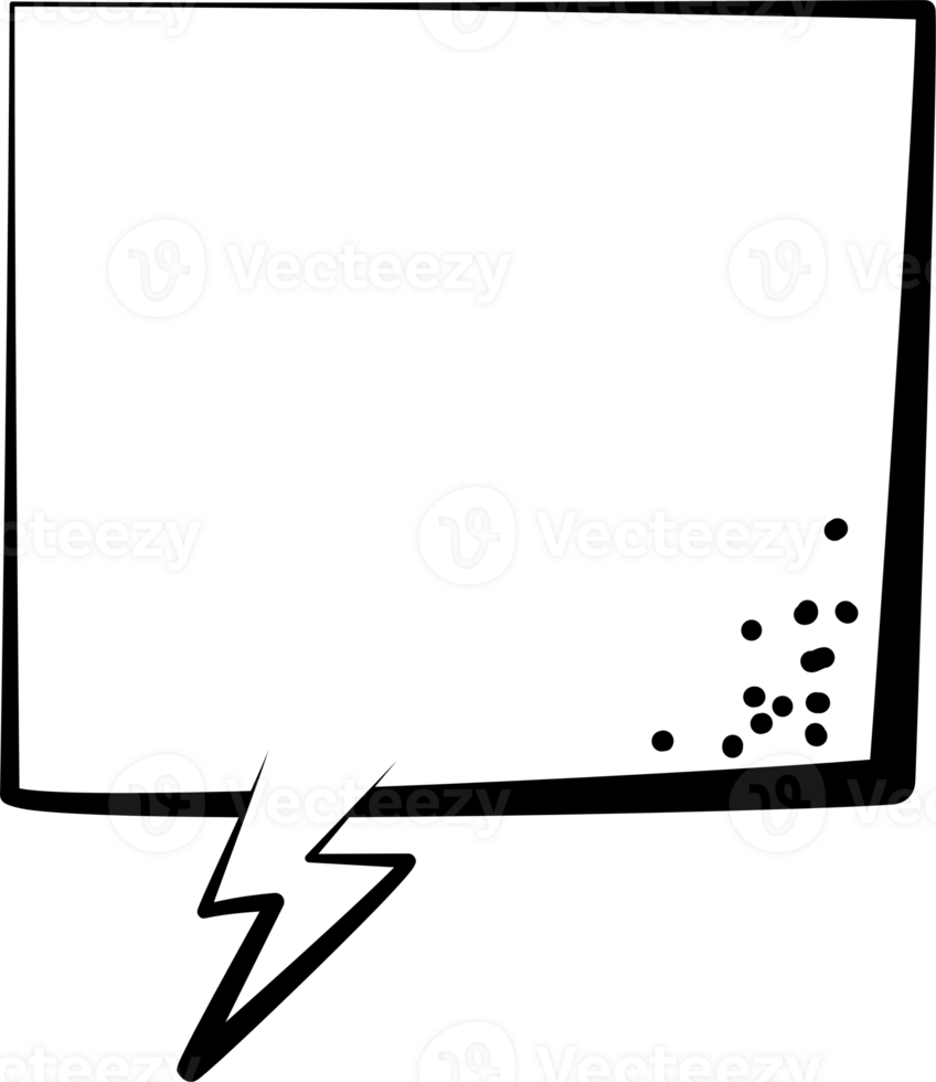 Black and white color speech bubble balloon, icon sticker memo keyword planner text box banner, flat png transparent element design