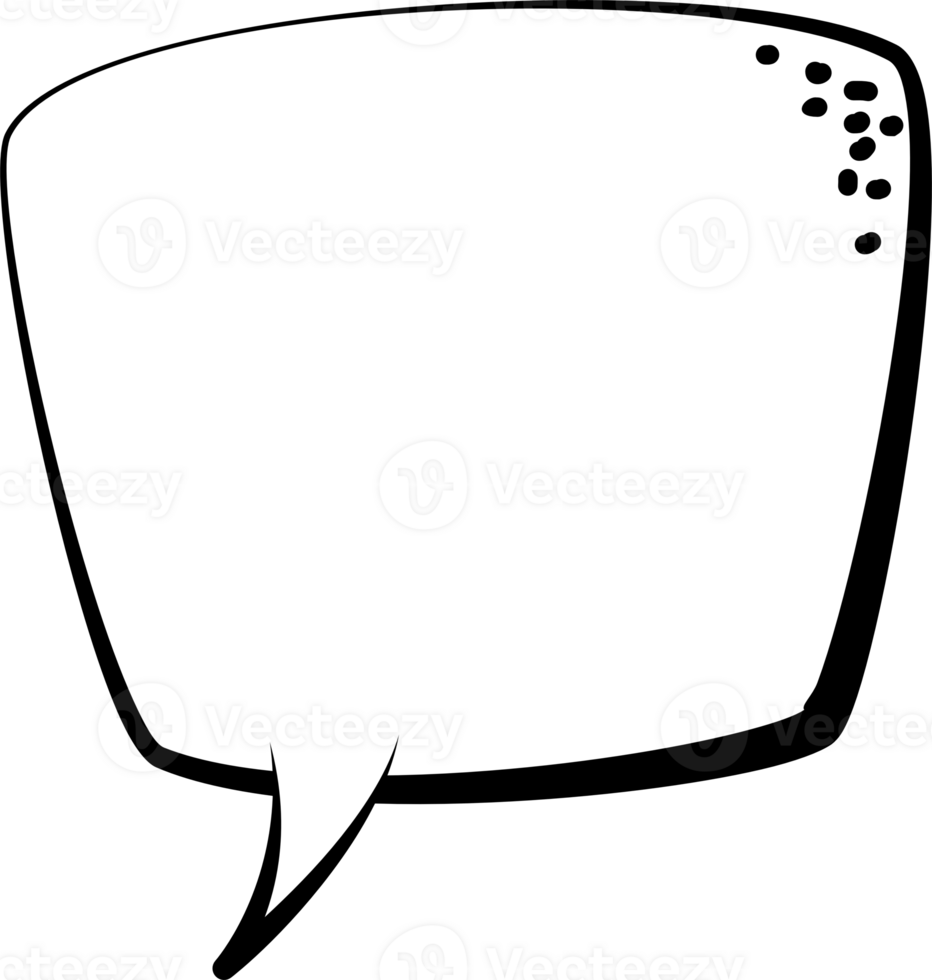 Black and white color speech bubble balloon, icon sticker memo keyword planner text box banner, flat png transparent element design