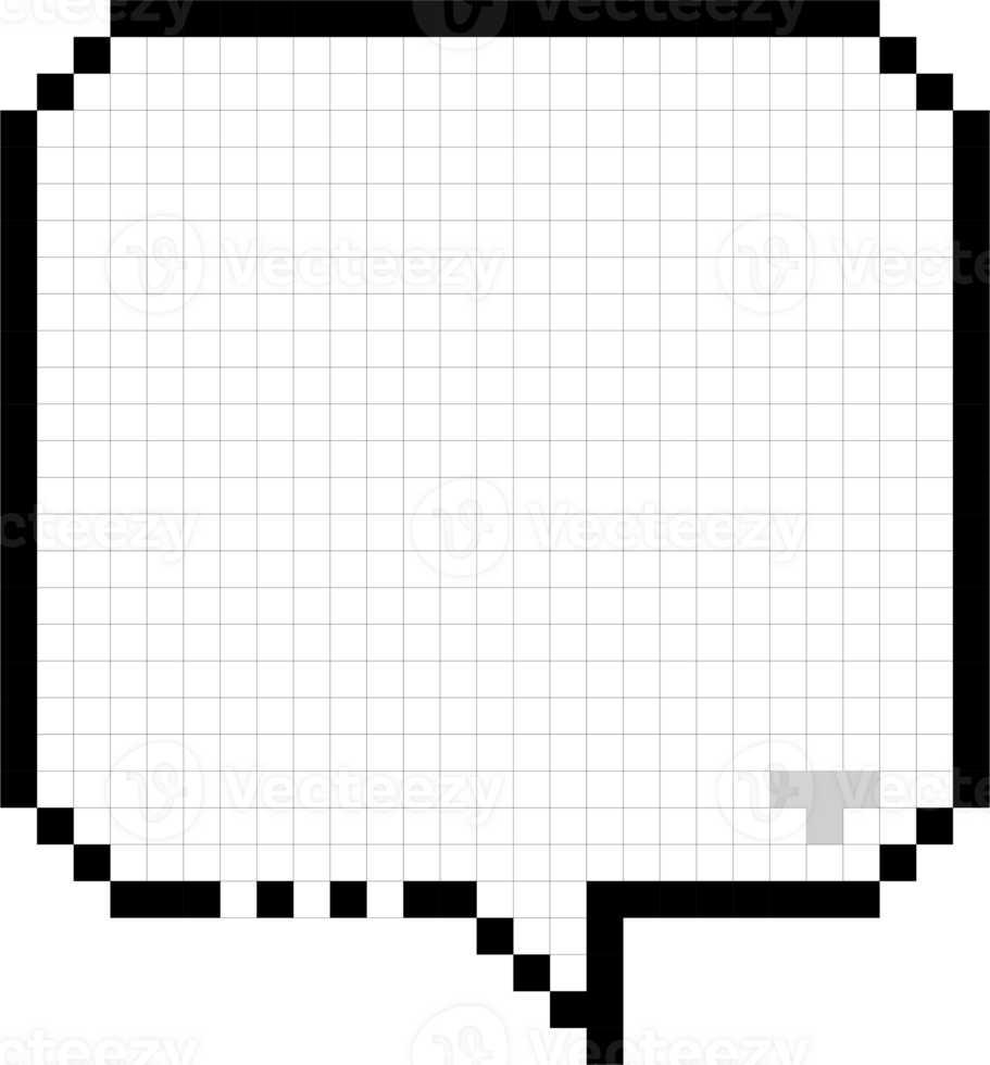 8 bits retro juego píxel habla burbuja globo icono pegatina memorándum palabra clave planificador texto caja bandera, plano png transparente elemento diseño
