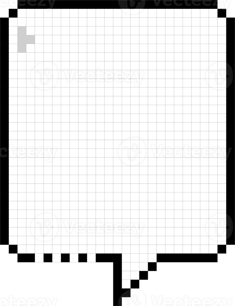 8bit retro game pixel speech bubble balloon icon sticker memo keyword planner text box banner, flat png transparent element design