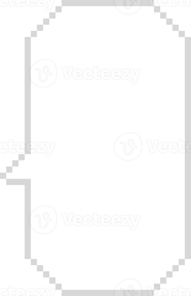 8bit retro game pixel speech bubble balloon icon sticker memo keyword planner text box banner, flat png transparent element design