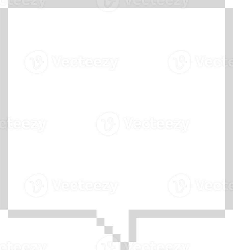 8bit retro game pixel speech bubble balloon icon sticker memo keyword planner text box banner, flat png transparent element design