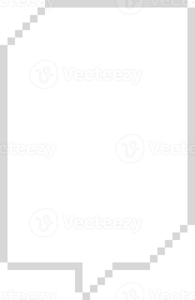 8bit retro game pixel speech bubble balloon icon sticker memo keyword planner text box banner, flat png transparent element design