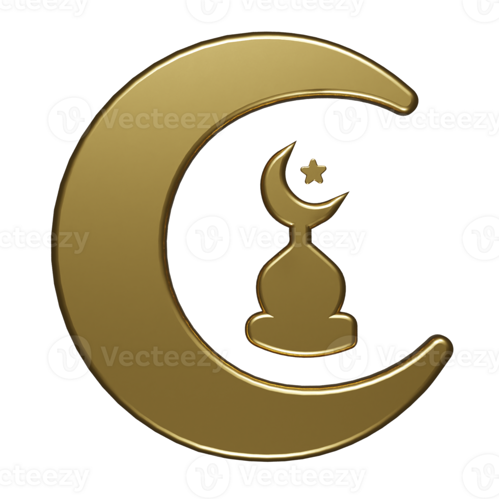 Ramadan icon 3d render illustration png