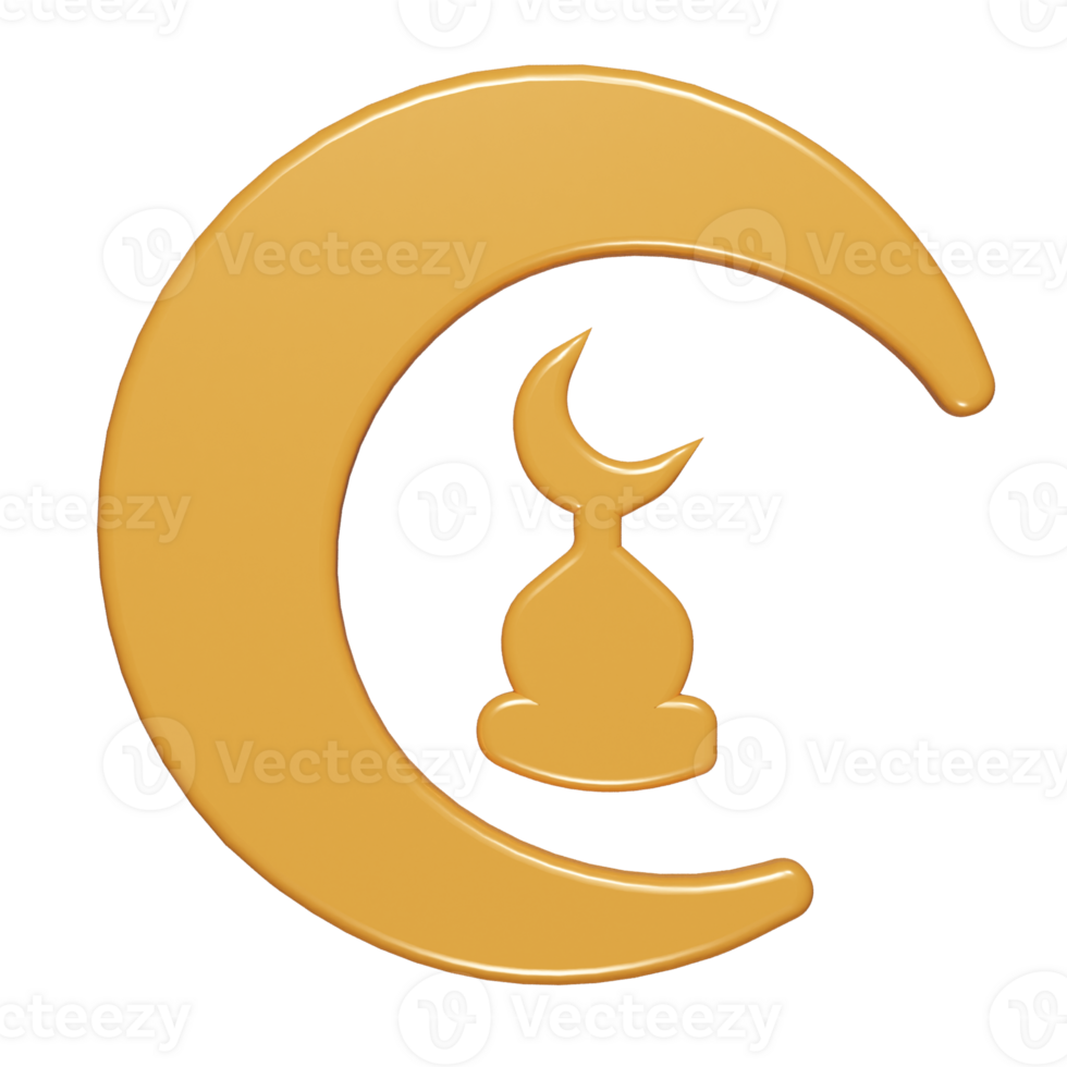 Ramadan icon 3d render illustration png
