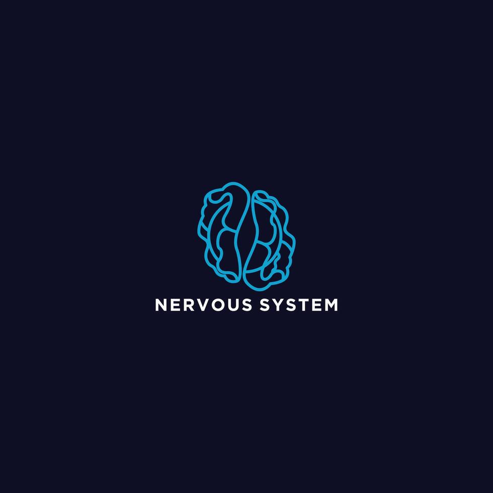 Nervous system logo design inspiration vector