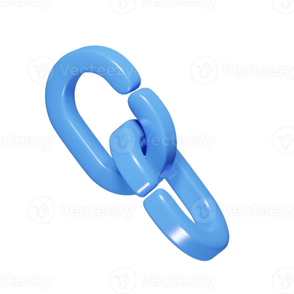 Link icon 3d render illustration png