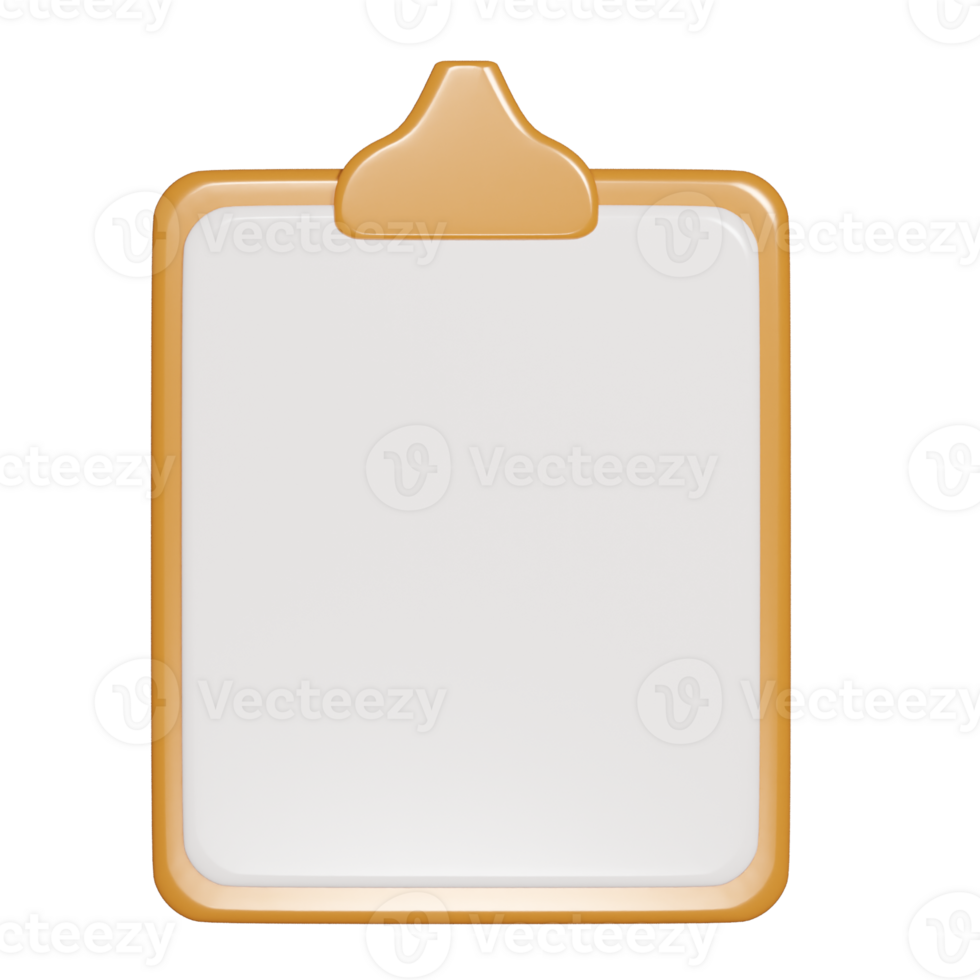 Clip board icon 3d render illustration png