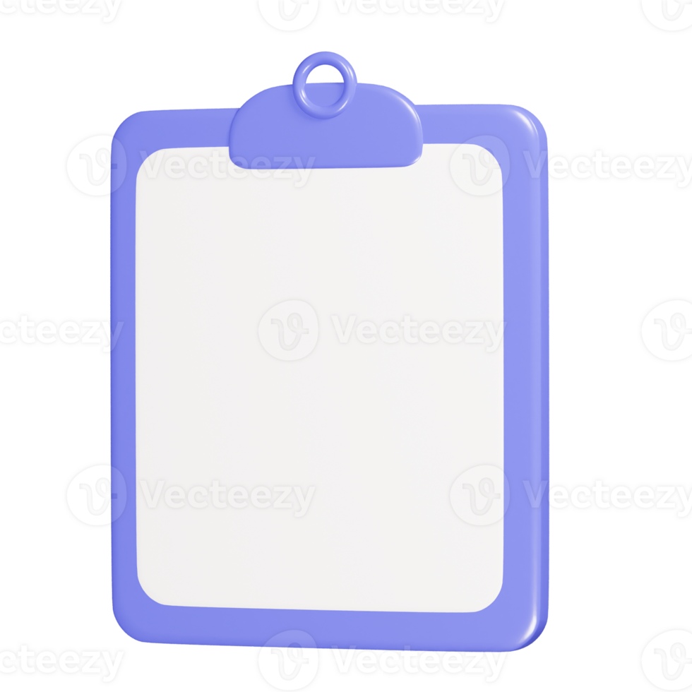 Clip board icon 3d render illustration png