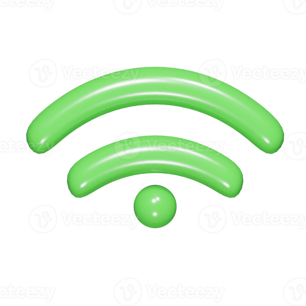 Wifi icon 3d render illustration png